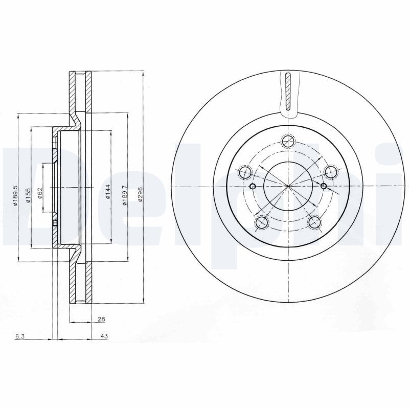 Тормозной диск DELPHI BG4114C