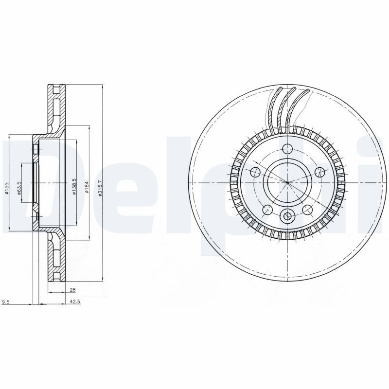 Тормозной диск DELPHI BG4123