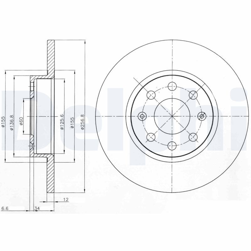 Тормозной диск DELPHI BG4155