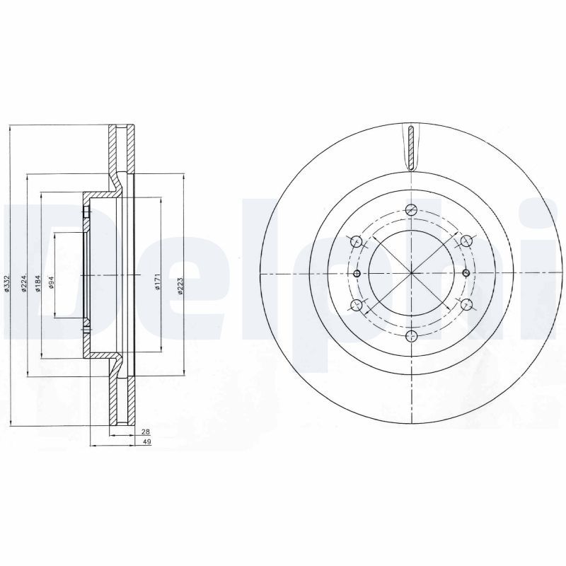 Тормозной диск DELPHI BG4228