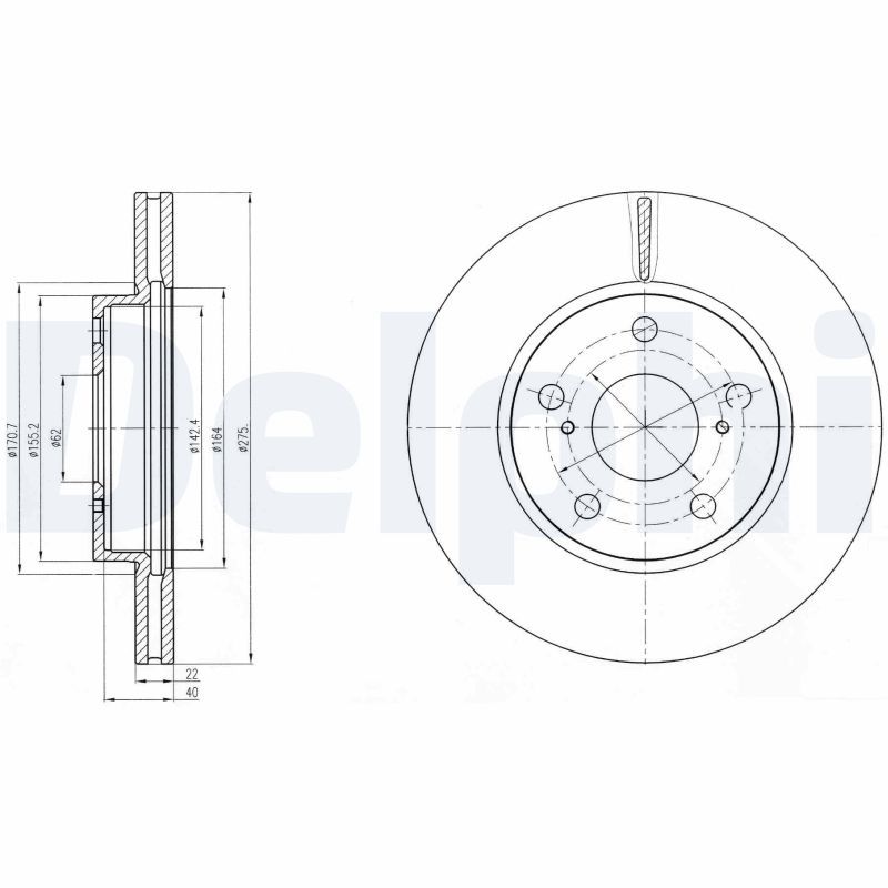 Тормозной диск DELPHI BG4232