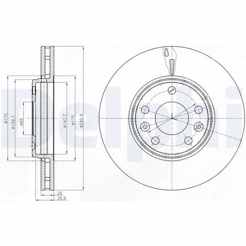 Тормозной диск DELPHI BG4264