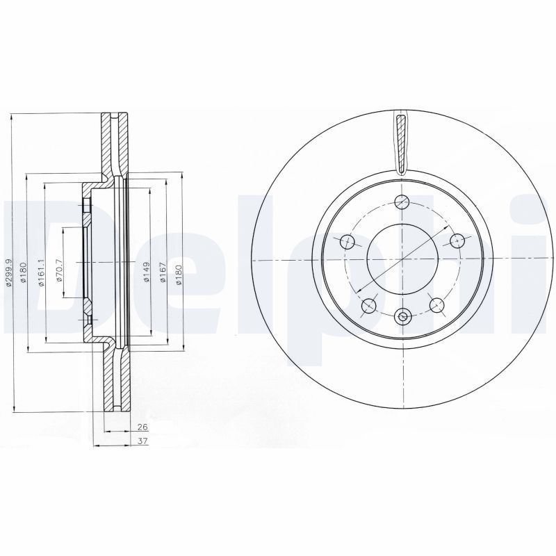Тормозной диск DELPHI BG4278C
