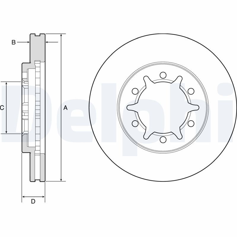 Тормозной диск DELPHI BG4795C