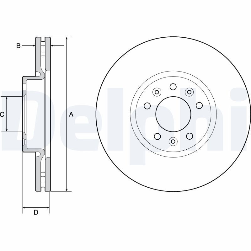Тормозной диск DELPHI BG4805C