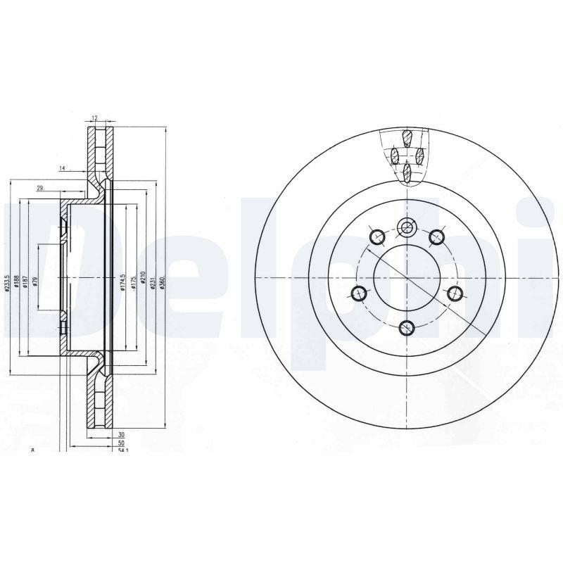 Тормозной диск DELPHI BG9007C