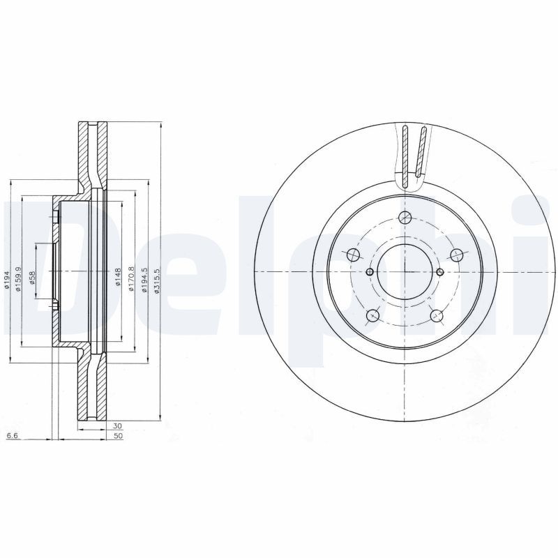 Тормозной диск DELPHI BG9084