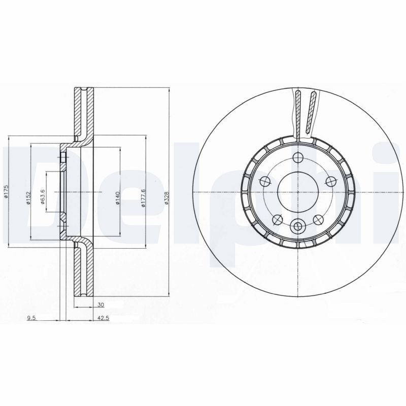 Тормозной диск DELPHI BG9085
