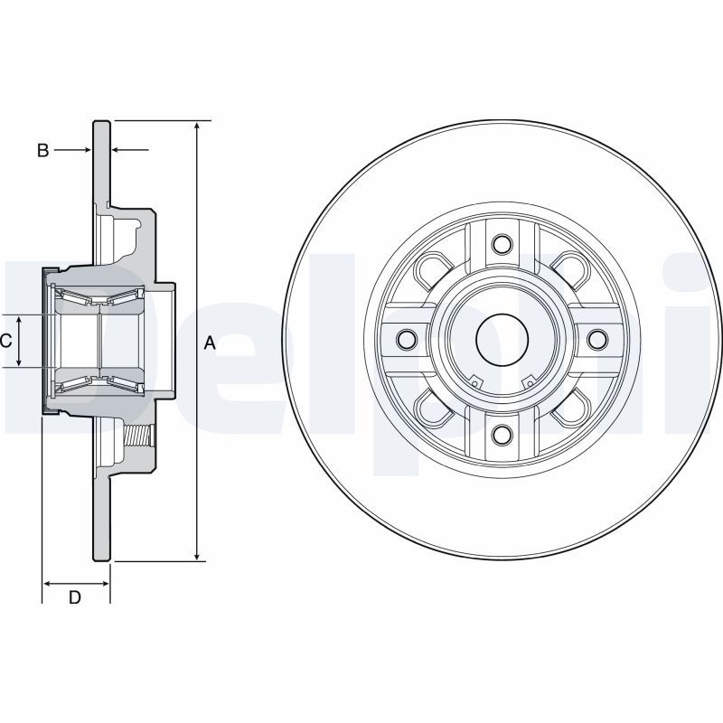 Тормозной диск DELPHI BG9116RS