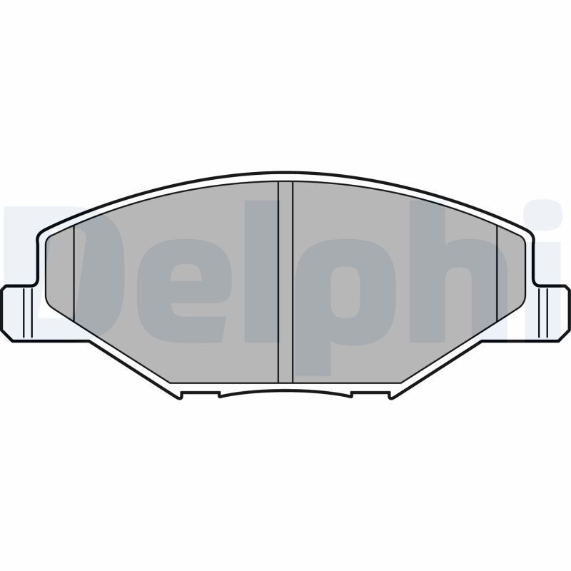 Комплект тормозных колодок, дисковый тормоз DELPHI LP2444