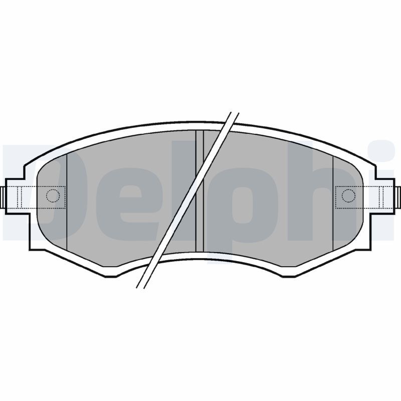 Комплект тормозных колодок, дисковый тормоз DELPHI LP606