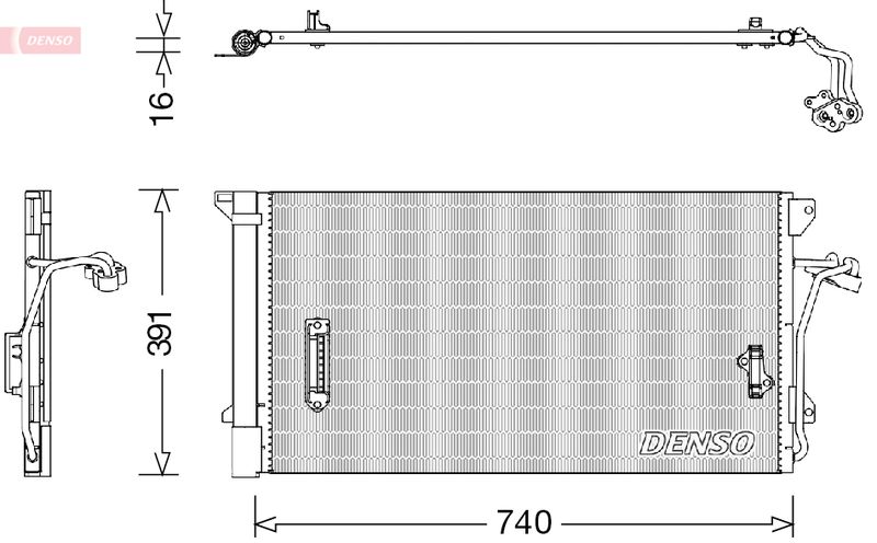 Конденсатор, кондиционер DENSO DCN02027
