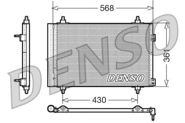 Конденсатор, кондиционер DENSO DCN07008