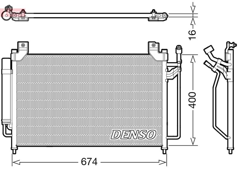 Конденсатор, кондиционер DENSO DCN44013