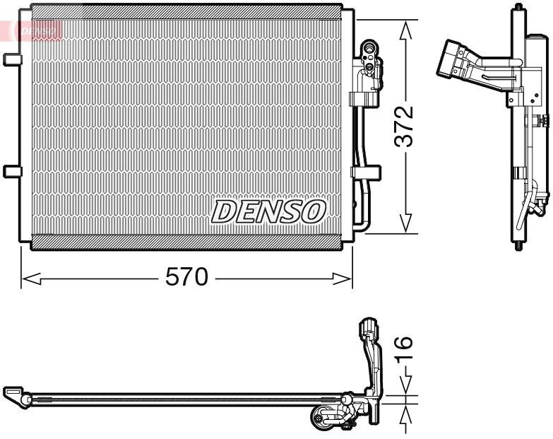 Конденсатор, кондиционер DENSO DCN44016