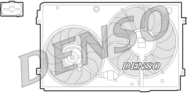 Вентилятор, охлаждение двигателя DENSO DER32011