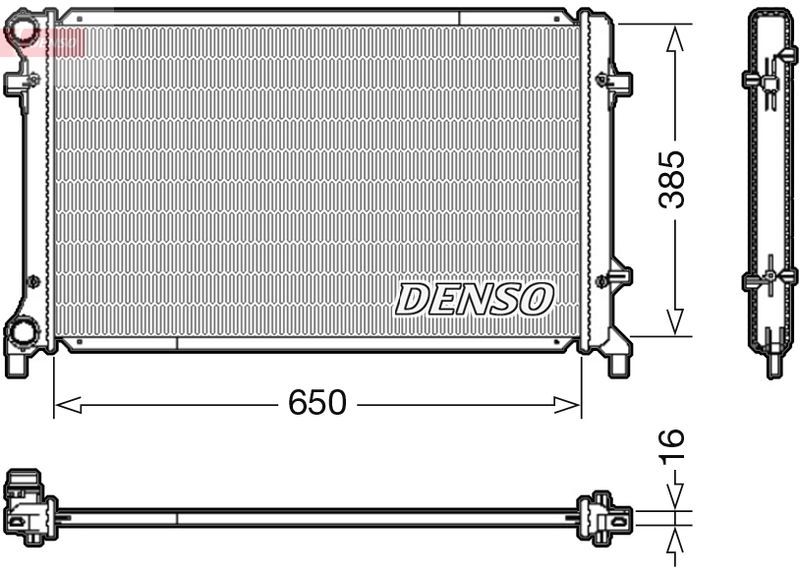 Радиатор, охлаждение двигателя DENSO DRM02014