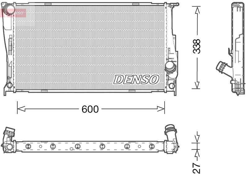 Радиатор, охлаждение двигателя DENSO DRM05003