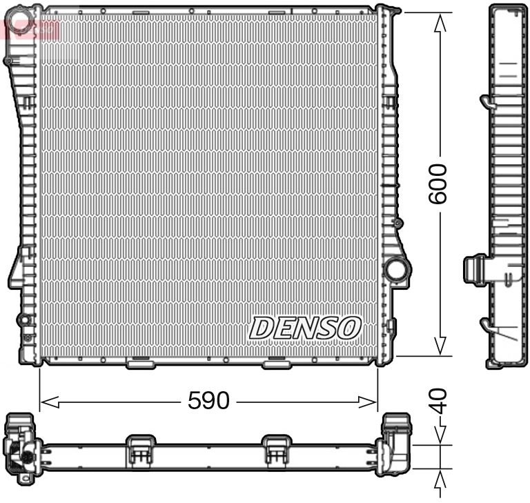 Радиатор, охлаждение двигателя DENSO DRM05112
