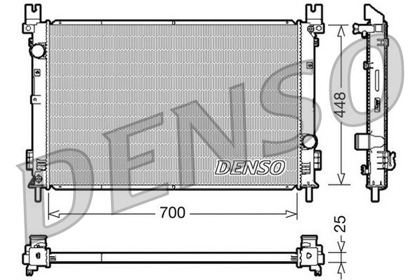 Радиатор, охлаждение двигателя DENSO DRM06001