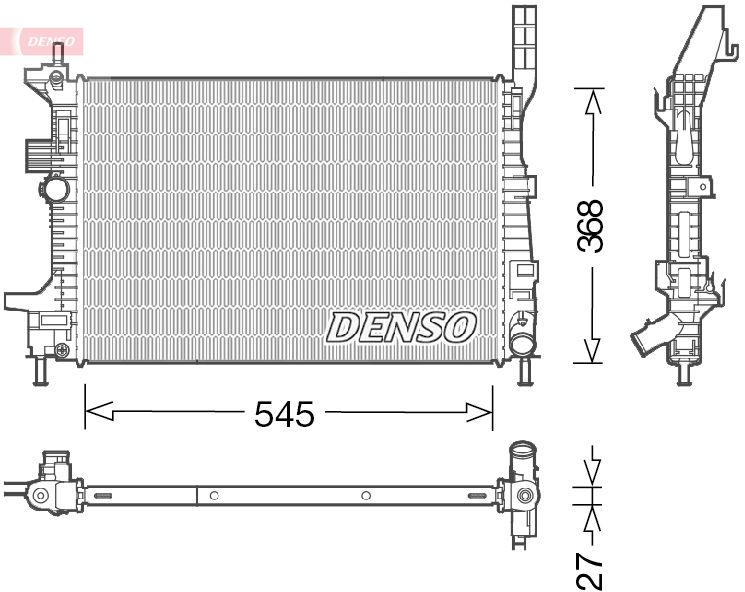 Радиатор, охлаждение двигателя DENSO DRM10029