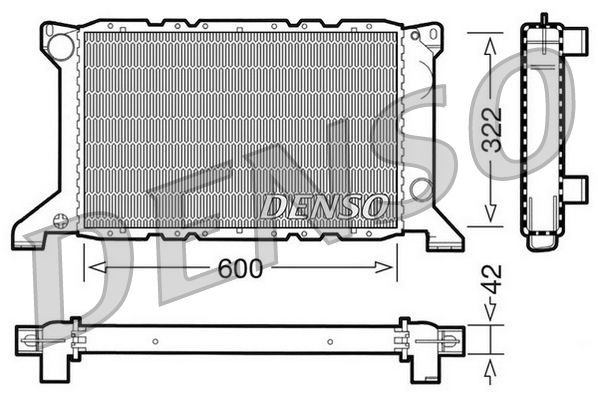 Радиатор, охлаждение двигателя DENSO DRM10098