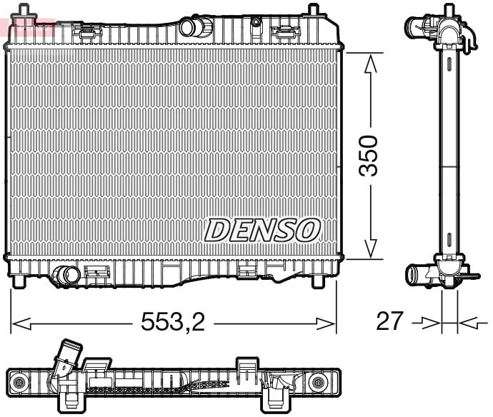 Радиатор, охлаждение двигателя DENSO DRM10116