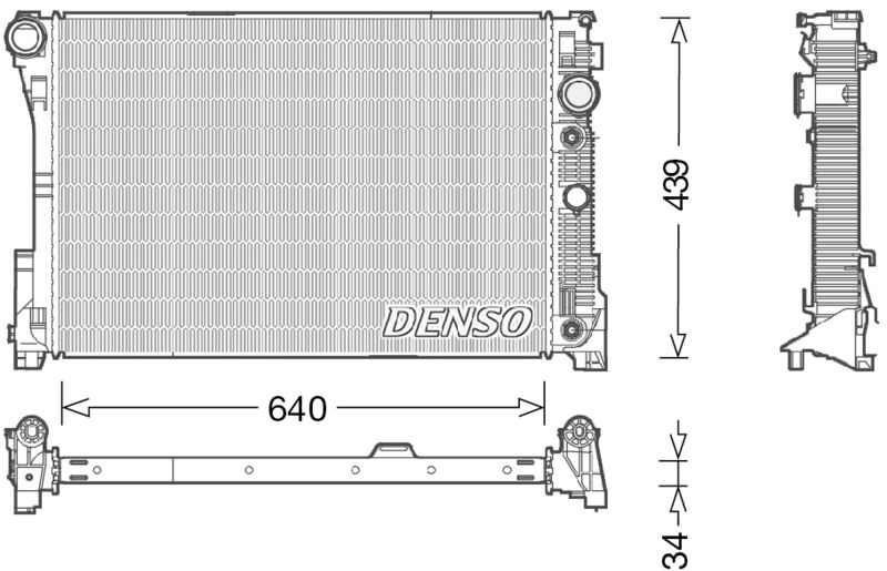 Радиатор, охлаждение двигателя DENSO DRM17048