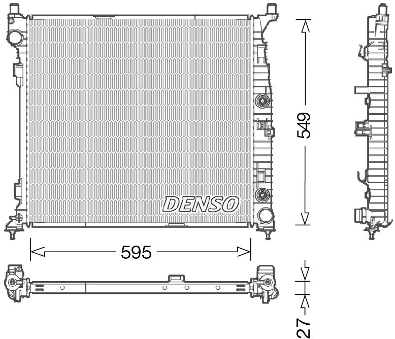 Радиатор, охлаждение двигателя DENSO DRM17055