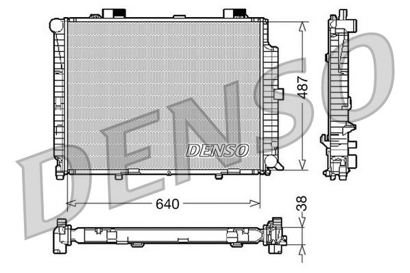 Радиатор, охлаждение двигателя DENSO DRM17087