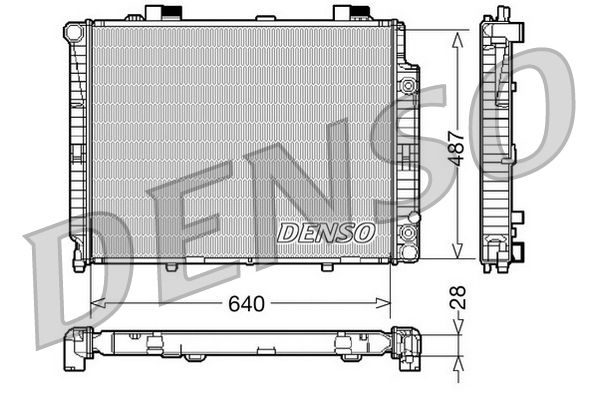 Радиатор, охлаждение двигателя DENSO DRM17088
