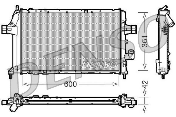 Радиатор, охлаждение двигателя DENSO DRM20085