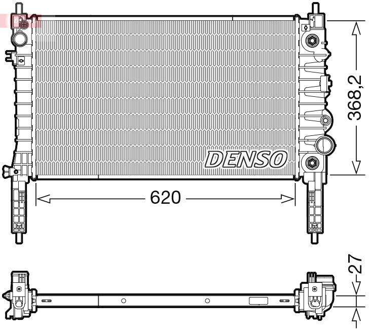Радиатор, охлаждение двигателя DENSO DRM20119