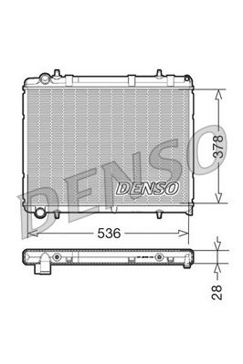 Радиатор, охлаждение двигателя DENSO DRM21035