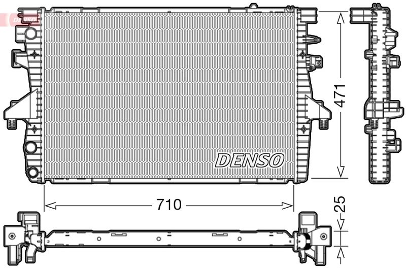 Радиатор, охлаждение двигателя DENSO DRM32039