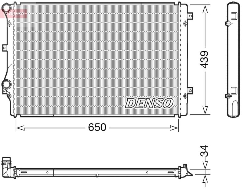 Радиатор, охлаждение двигателя DENSO DRM32041