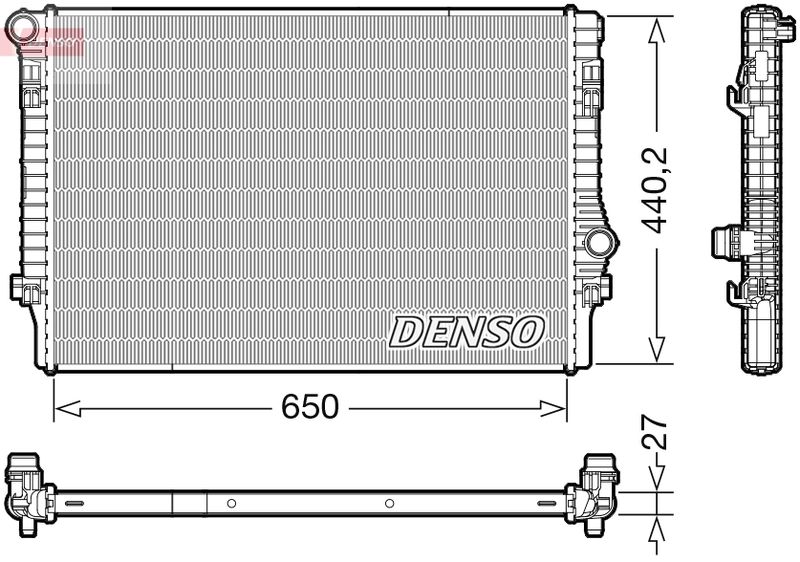 Радиатор, охлаждение двигателя DENSO DRM32049