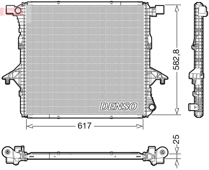 Радиатор, охлаждение двигателя DENSO DRM32052