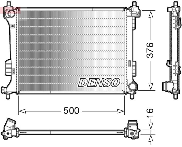 Радиатор, охлаждение двигателя DENSO DRM41010