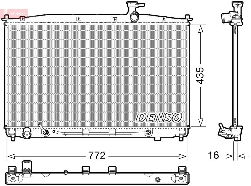 Радиатор, охлаждение двигателя DENSO DRM41024
