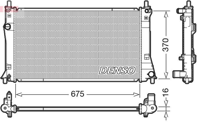 Радиатор, охлаждение двигателя DENSO DRM44035
