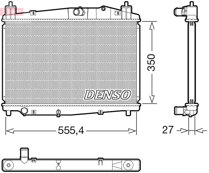 Радиатор, охлаждение двигателя DENSO DRM44046