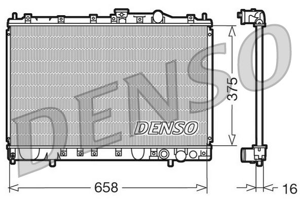 Радиатор, охлаждение двигателя DENSO DRM45002