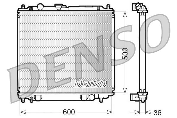 Радиатор, охлаждение двигателя DENSO DRM45014