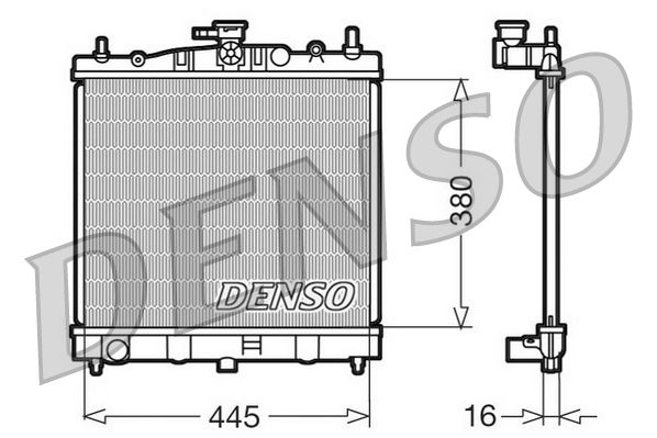 Радиатор, охлаждение двигателя DENSO DRM46002
