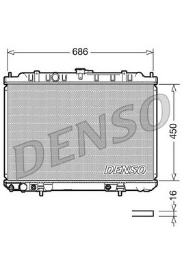 Радиатор, охлаждение двигателя DENSO DRM46008