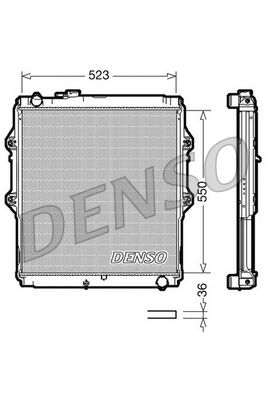 Радиатор, охлаждение двигателя DENSO DRM50037