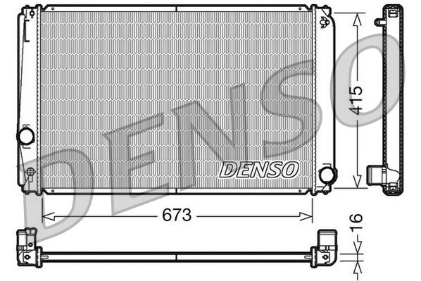 Радиатор, охлаждение двигателя DENSO DRM50051