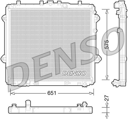 Радиатор, охлаждение двигателя DENSO DRM50060