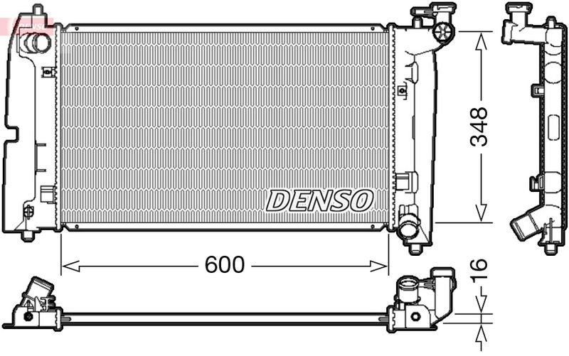 Радиатор, охлаждение двигателя DENSO DRM50085